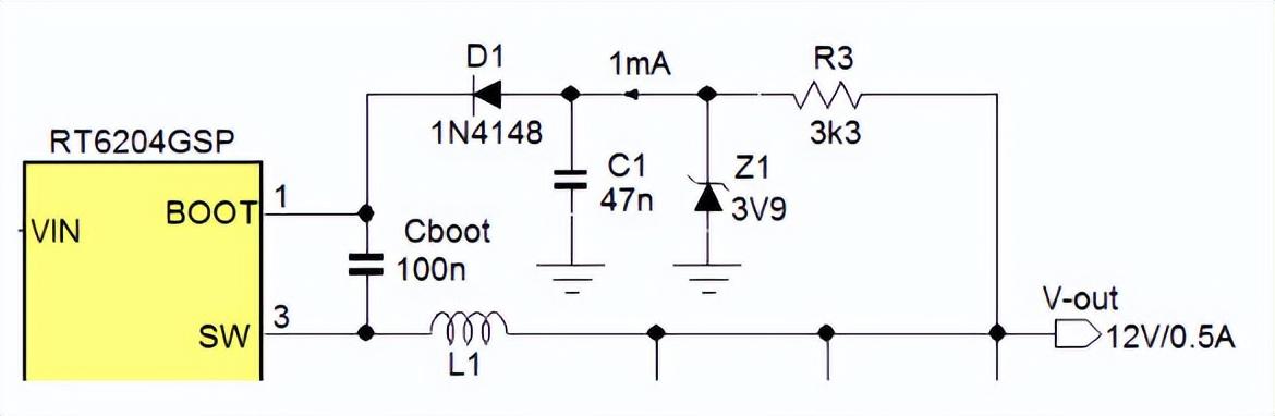 Buck降壓型開關穩(wěn)壓器 自舉電路